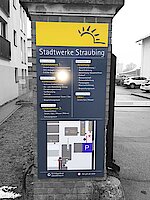 Hinweisschild, Schild, Wegleitsystem Regensburg, Deggendorf, Dingolfing